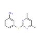 2-[(3-Aminophenyl)thio]-4,6-dimethylpyrimidine (CAS 387358-42-1) - chemical structure image
