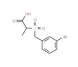 2-[(3-bromobenzyl)sulfonyl]propanoic acid - chemical structure image