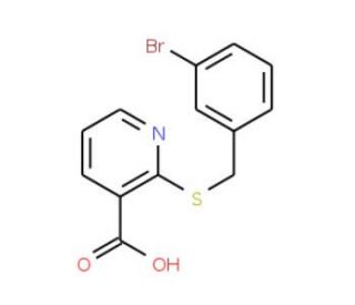 2-[(3-bromobenzyl)thio]nicotinic acid (CAS 450385-27-0) - chemical structure image
