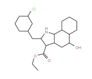 2-[(3-chlorophenyl)methyl]-5-hydroxy-1H-benz[g]indole-3-carboxylic acid, ethyl ester (CAS 1159576-98-3) - chemical structure