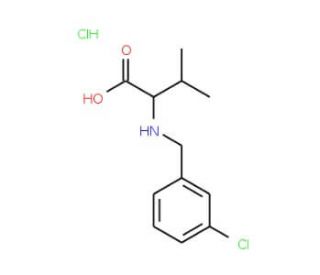 2-{[(3-chlorophenyl)methyl]amino}-3-methylbutanoic acid hydrochloride - chemical structure image