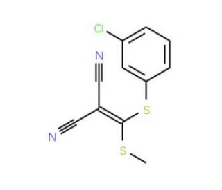 2-[(3-Chlorophenylthio)(methylthio)methylene]-malononitrile (CAS 214330-86-6) - chemical structure image