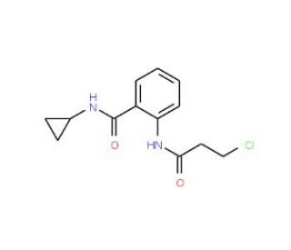 2-[(3-chloropropanoyl)amino]-N-cyclopropylbenzamide - chemical structure image