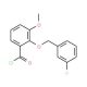 2-[(3-fluorobenzyl)oxy]-3-methoxybenzoyl chloride - chemical structure image