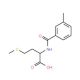 2-[(3-methylbenzoyl)amino]-4-(methylthio)butanoic acid (CAS 65054-81-1) - chemical structure image