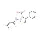 2-[(3-methylbut-2-enoyl)amino]-4-phenylthiophene-3-carboxylic acid - chemical structure image
