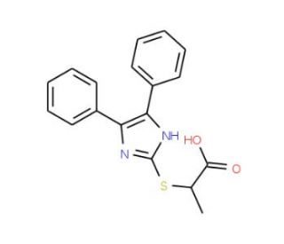 2-[(4,5-Diphenyl-1H-imidazol-2-yl)thio]-propanoic acid - chemical structure image