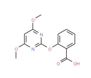 2-[(4,6-Dimethoxypyrimidin-2-yl)oxy]benzoic acid (CAS 110284-78-1) - chemical structure image
