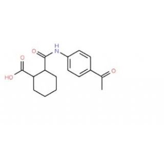 2-{[(4-Acetylphenyl)amino]-carbonyl}cyclohexanecarboxylic acid - chemical structure image