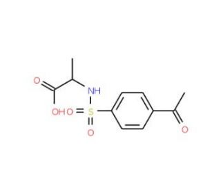 2-{[(4-acetylphenyl)sulfonyl]amino}propanoic acid - chemical structure image