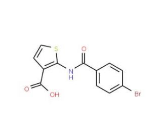 2-[(4-bromobenzene)amido]thiophene-3-carboxylic acid - chemical structure image