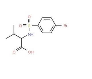 2-{[(4-Bromophenyl)sulfonyl]amino}-3-methylbutanoic acid - chemical structure image