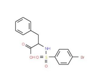2-{[(4-Bromophenyl)sulfonyl]amino}-3-phenylpropanoic acid (CAS 37642-61-8) - chemical structure image