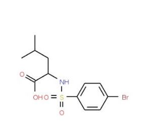 2-{[(4-Bromophenyl)sulfonyl]amino}-4-methylpentanoic acid (CAS 68305-78-2) - chemical structure image