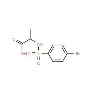 2-{[(4-Bromophenyl)sulfonyl]amino}propanoic acid - chemical structure image