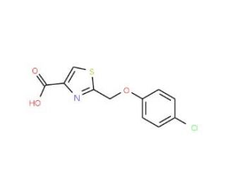 2-[(4-chlorophenoxy)methyl]-1,3-thiazole-4-carboxylic acid - chemical structure image