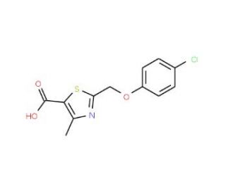 2-[(4-chlorophenoxy)methyl]-4-methyl-1,3-thiazole-5-carboxylic acid - chemical structure image