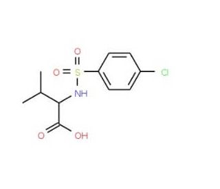 2-{[(4-Chlorophenyl)sulfonyl]amino}-3-methylbutanoic acid - chemical structure image