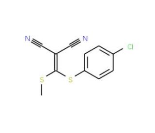 2-[(4-Chlorophenylthio)(methylthio)methylene]-malononitrile (CAS 214330-88-8) - chemical structure image