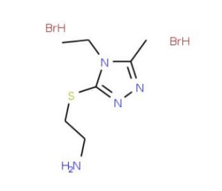 2-[(4-Ethyl-5-methyl-4H-1,2,4-triazol-3-yl)thio]-ethanamine dihydrobromide - chemical structure image