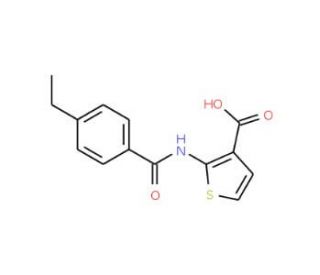 2-[(4-ethylbenzene)amido]thiophene-3-carboxylic acid - chemical structure image