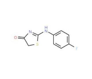 2-[(4-fluorophenyl)amino]-1,3-thiazol-4(5H)-one (CAS 21262-73-7) - chemical structure image