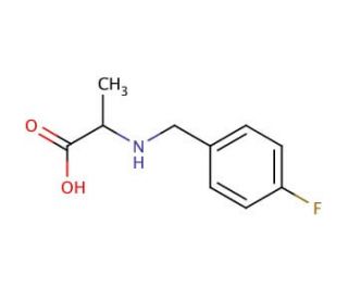 2-{[(4-fluorophenyl)methyl]amino}propanoic acid - chemical structure image