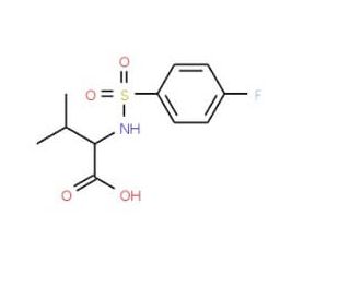 2-{[(4-Fluorophenyl)sulfonyl]amino}-3-methylbutanoic acid - chemical structure image
