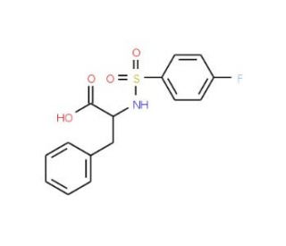 2-{[(4-Fluorophenyl)sulfonyl]amino}-3-phenyl-propanoic acid (CAS 40279-96-7) - chemical structure image