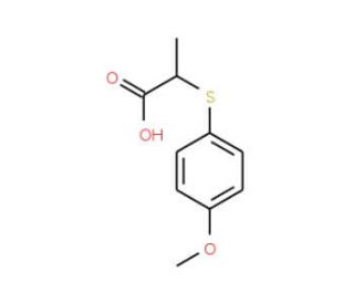 2-[(4-methoxyphenyl)sulfanyl]propanoic acid - chemical structure image