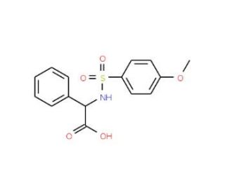 2-{[(4-Methoxyphenyl)sulfonyl]amino}-2-phenylacetic acid (CAS 117309-46-3) - chemical structure image
