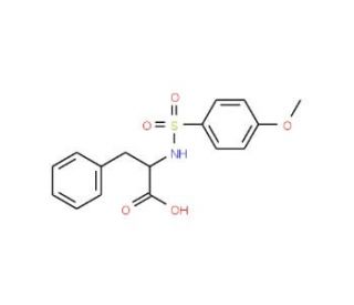 2-{[(4-Methoxyphenyl)sulfonyl]amino}-3-phenylpropanoic acid (CAS 40280-00-0) - chemical structure image