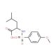 2-{[(4-methoxyphenyl)sulfonyl]amino}-4-methylpentanoic acid (CAS 68377-65-1) - chemical structure image
