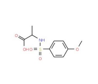 2-{[(4-Methoxyphenyl)sulfonyl]amino}propanoic acid (CAS 59724-73-1) - chemical structure image