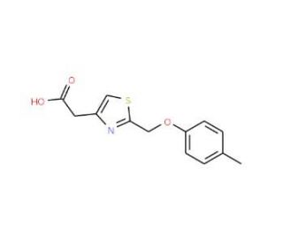 {2-[(4-methylphenoxy)methyl]-1,3-thiazol-4-yl}acetic acid - chemical structure image