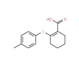 2-[(4-methylphenyl)thio]cyclohex-1-ene-1-carboxylic acid - chemical structure image