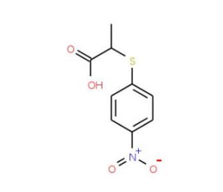 2-[(4-nitrophenyl)thio]propanoic acid - chemical structure image
