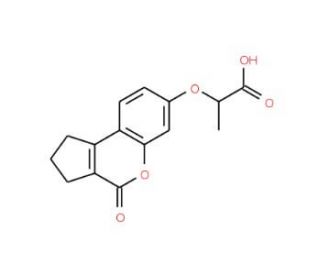 2-[(4-Oxo-1,2,3,4-tetrahydrocyclopenta[c]chromen-7-yl)oxy]propanoic acid - chemical structure image