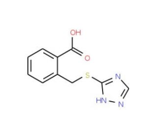 2-[(4H-1,2,4-triazol-3-ylthio)methyl]benzoic acid - chemical structure image
