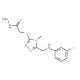2-[(5-{[(3-Chlorophenyl)amino]methyl}-4-methyl-4H-1,2,4-triazol-3-yl)thio]acetohydrazide - chemical structure image