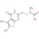 2-{[(5,6-dimethyl-4-oxo-3,4-dihydrothieno[2,3-d]pyrimidin-2-yl)methyl]thio}propanoic acid - chemical structure image