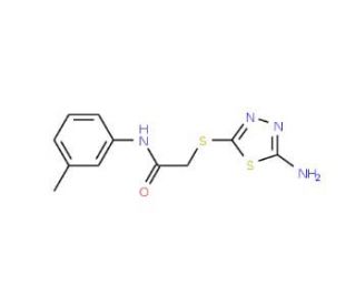 2-[(5-amino-1,3,4-thiadiazol-2-yl)thio]-N-(3-methylphenyl)acetamide - chemical structure image