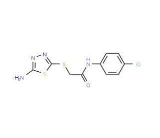 2-[(5-amino-1,3,4-thiadiazol-2-yl)thio]-N-(4-chlorophenyl)acetamide - chemical structure image