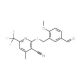 2-[(5-Formyl-2-methoxybenzyl)thio]-4-methyl-6-(trifluoromethyl)nicotinonitrile - chemical structure image