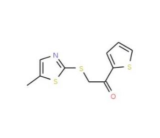 2-[(5-methyl-1,3-thiazol-2-yl)thio]-1-thien-2-ylethanone - chemical structure image