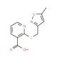 2-{[(5-methylisoxazol-3-yl)methyl]thio}nicotinic acid - chemical structure image