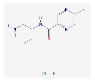 2-[(5-Methylpyrazine-2-carbonyl)amino]butylamine hydrochloride - chemical structure image