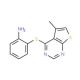 2-[(5-Methylthieno[2,3-d]pyrimidin-4-yl)thio]aniline (CAS 175137-24-3) - chemical structure image