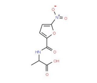 2-[(5-nitrofuran-2-yl)formamido]propanoic acid - chemical structure image