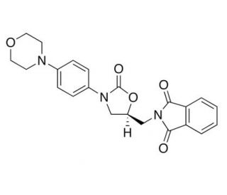 2-[[(5S)-3-[4-(4-Morpholinyl)phenyl]-2-oxo-5-oxazolidinyl]methyl]-1H-isoindole-1,3(2H)-dione - chemical structure image